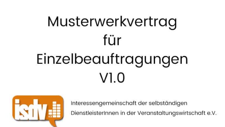Musterwerkvertrag für Einzelbeauftragungen - ISDV e.V.