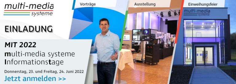 Einladung zu den "MIT 2022 – multi-media systeme Informationstage 2022" Einladung zu den "MIT 2022 – multi-media systeme Informationstage 2022"