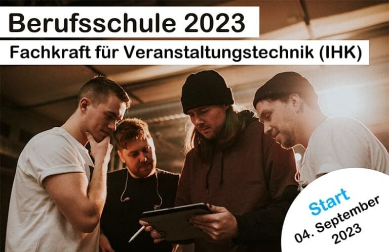 Start der dreijährigen dualen Berufsausbildung zur Fachkraft für Veranstaltungstechnik bei b-trend-setting