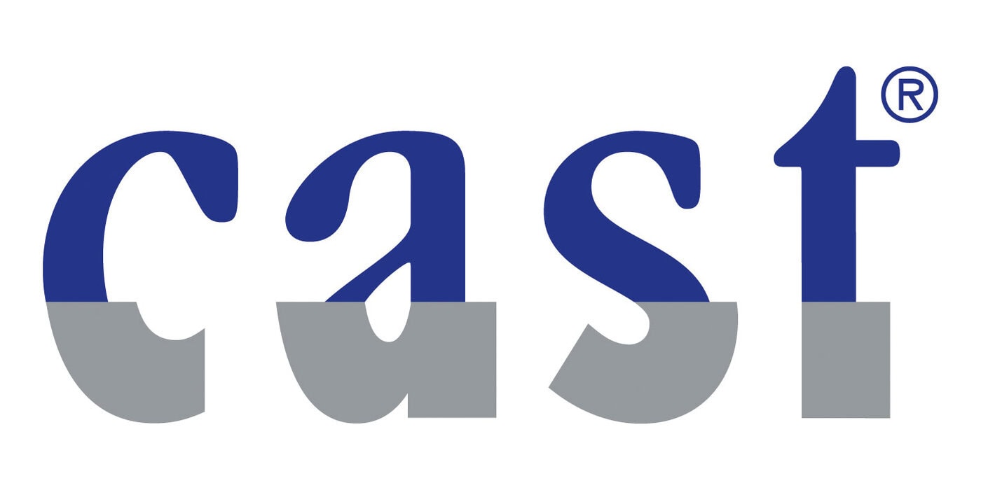 Das Wort ist in blauen Kleinbuchstaben geschrieben, mit einem grauen Schatteneffekt in der unteren Hälfte und einem eingetragenen Markensymbol über dem Buchstaben t.