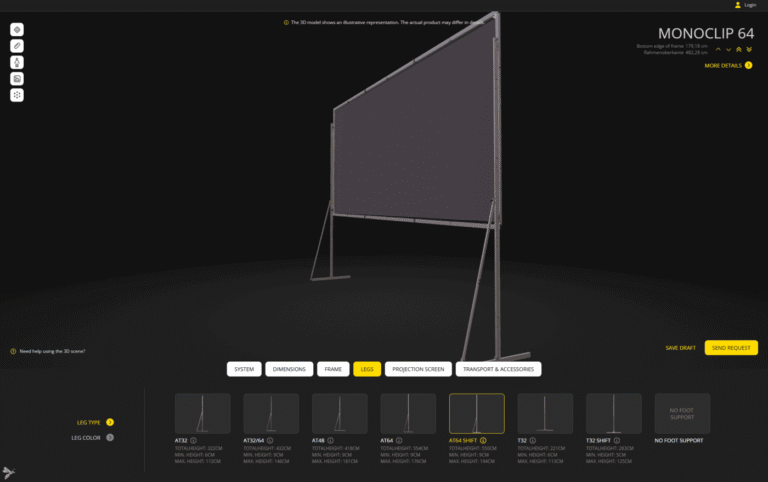 AV Stumpfl präsentiert Leinwand-Konfigurator mit interaktiver 3D-Visualisierung und AR-Vorschau AV Stumpfl präsentiert Leinwand-Konfigurator mit interaktiver 3D-Visualisierung und AR-Vorschau
