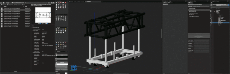 Global Truss veröffentlicht in Zusammenarbeit mit RocketLab und ComputerWorks umfassendste Vectorworks-Traversenbibliothek