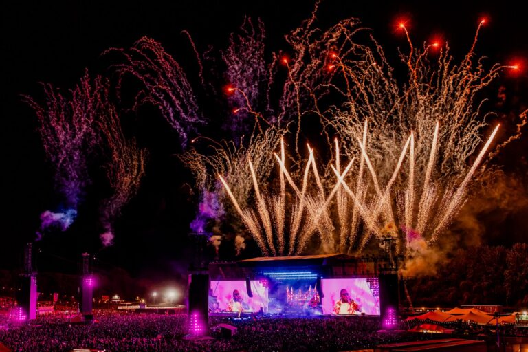 500 GLP X-PAR 12Z HINTER AUFKLAPPENDEN VIDEOFLÄCHEN: WIE AURATECTURE BEI REGGAE LAND JEDEM ACT ZU EINER LICHTSHOW VERHALF – SELBST IN PRALLER SONNE Image 5 Photo Credit NJ Designs 768x512